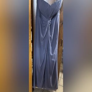 Beautiful Evening gown stormy gray size 10 never worn; brand new